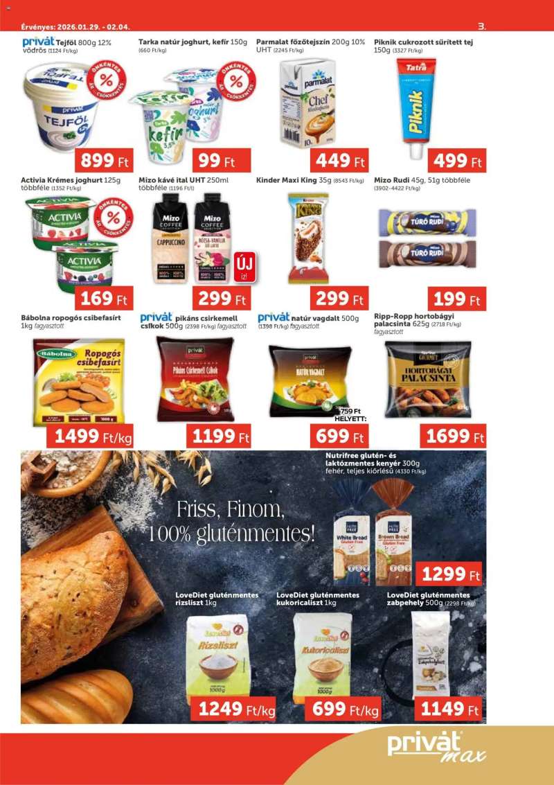 PRIVÁT Aktuális szórólap MAX 3 oldal