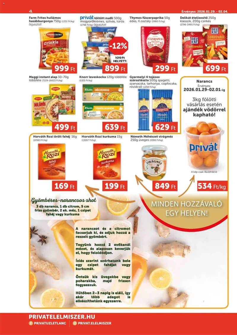 PRIVÁT Aktuális szórólap MAX 4 oldal