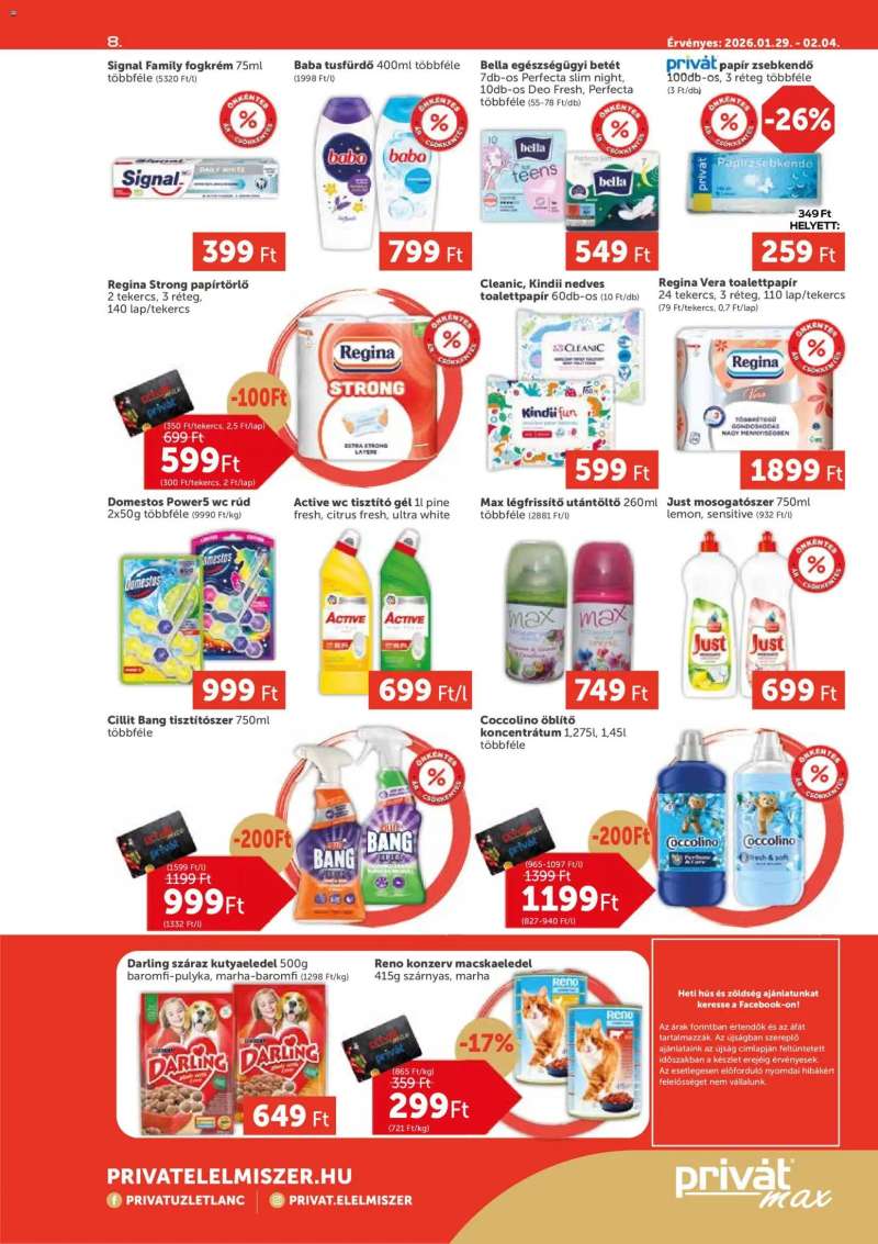 PRIVÁT Aktuális szórólap MAX 8 oldal
