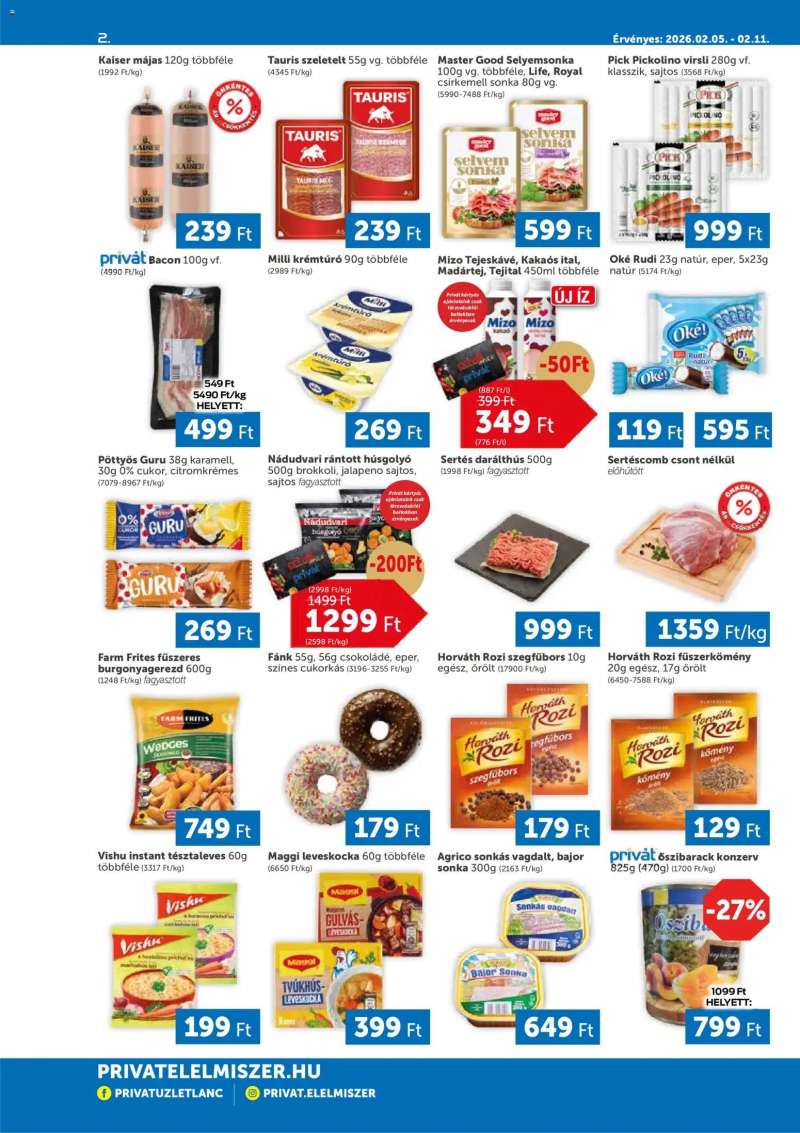 PRIVÁT Akciós újság PRIVÁT 2 oldal