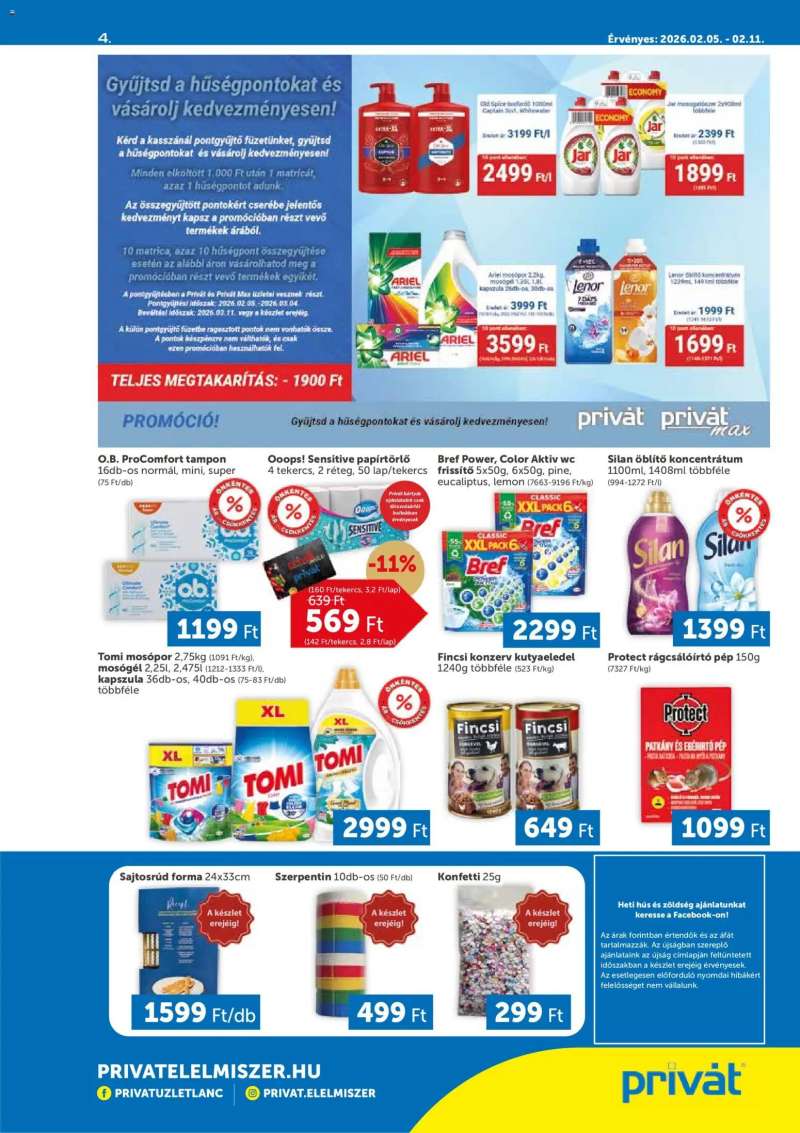 PRIVÁT Akciós újság PRIVÁT 4 oldal