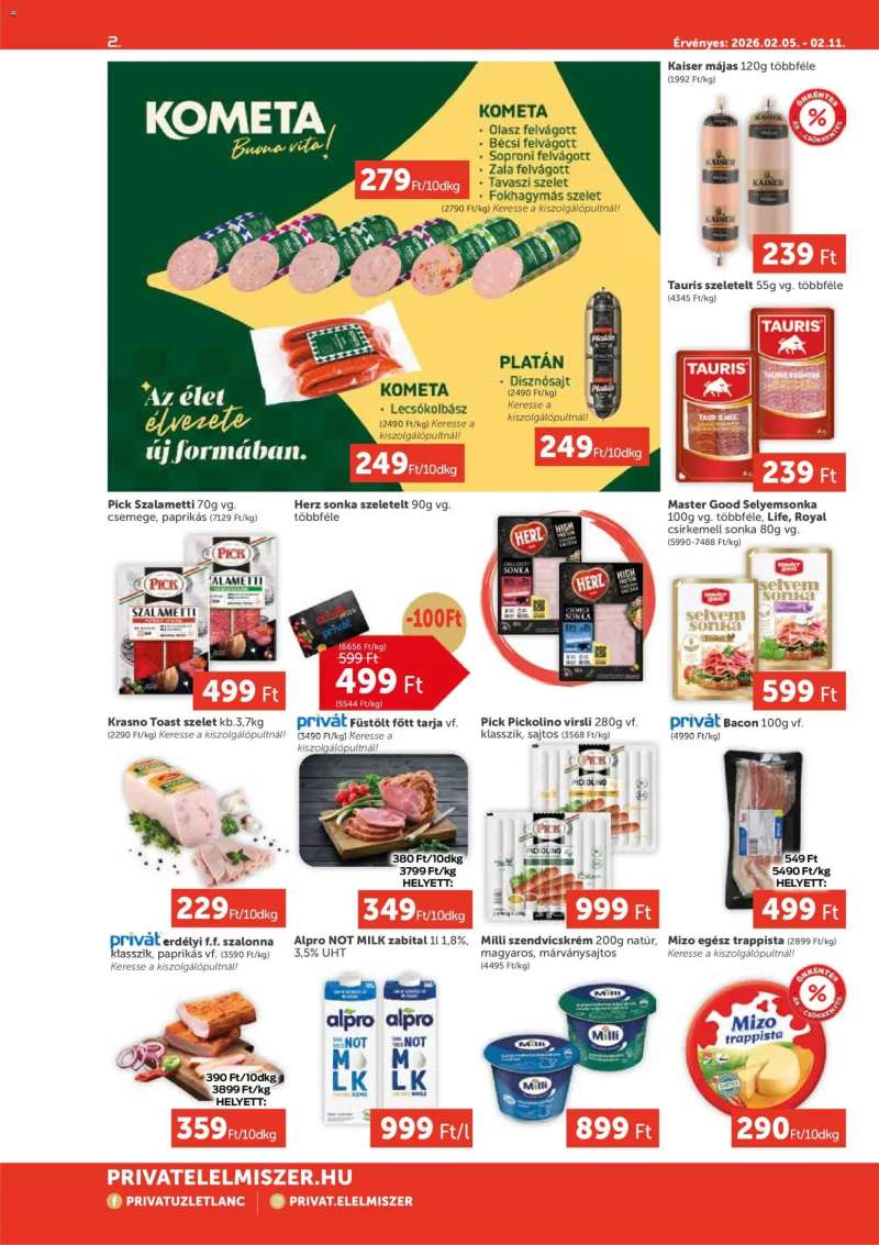 PRIVÁT Aktuális szórólap MAX 2 oldal