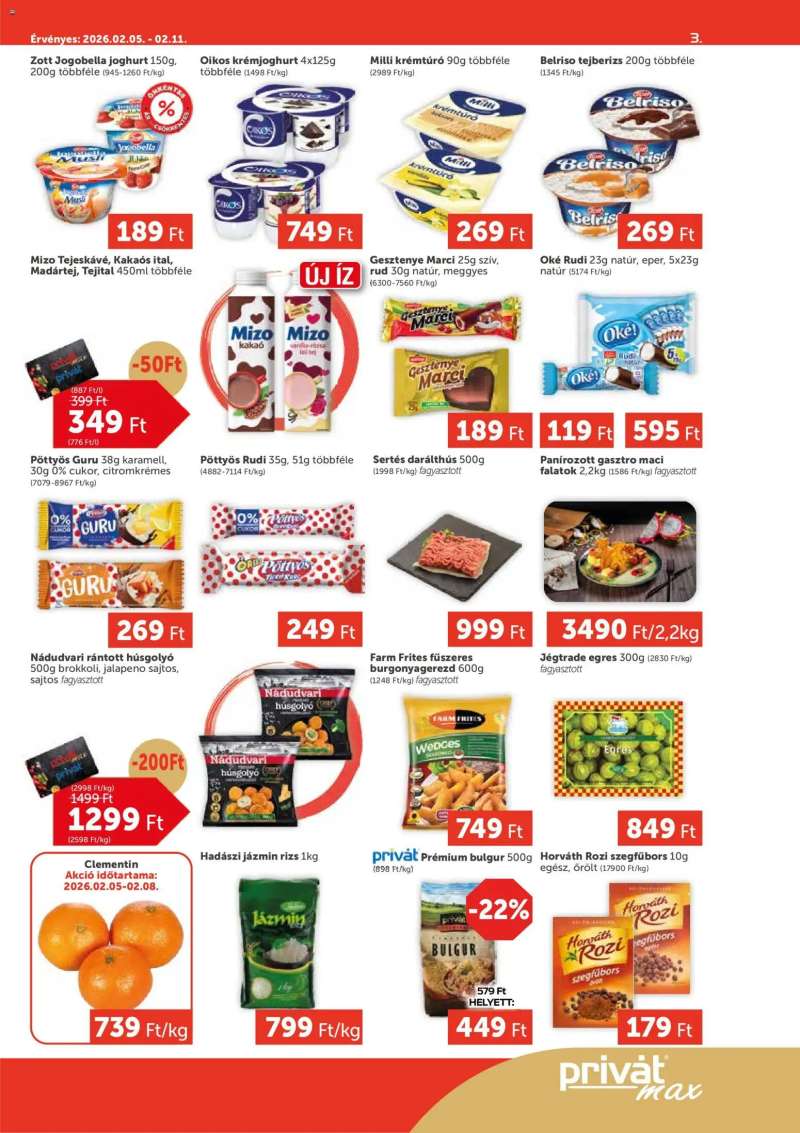 PRIVÁT Aktuális szórólap MAX 3 oldal