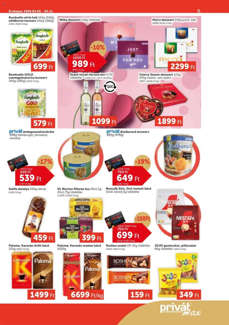 PRIVÁT Aktuális szórólap MAX 5 oldal