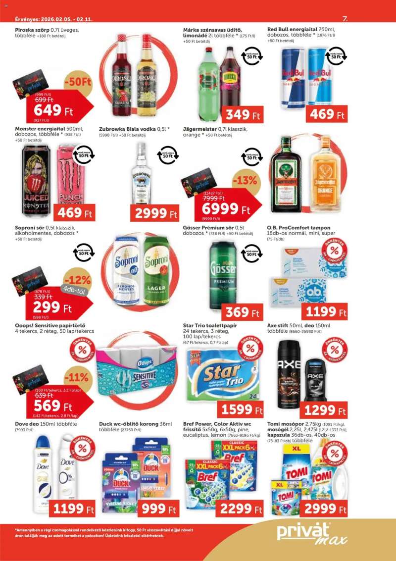PRIVÁT Aktuális szórólap MAX 7 oldal