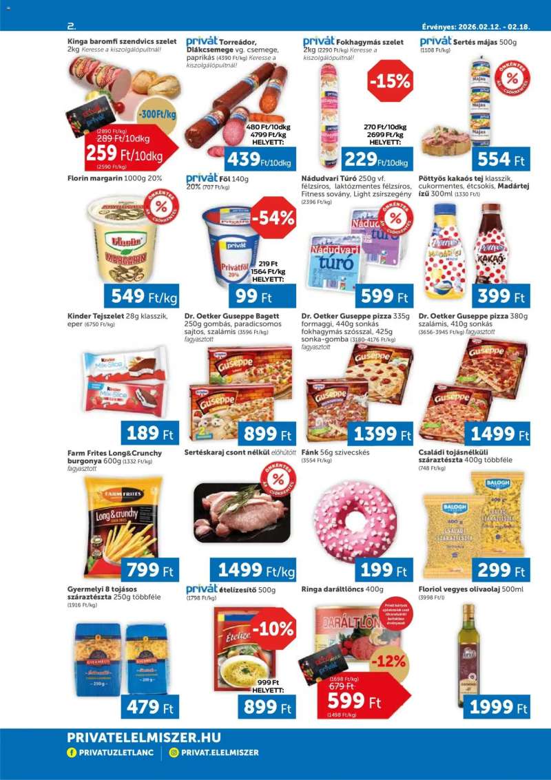 PRIVÁT Akciós újság PRIVÁT 2 oldal