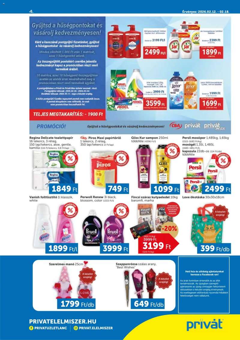 PRIVÁT Akciós újság PRIVÁT 4 oldal