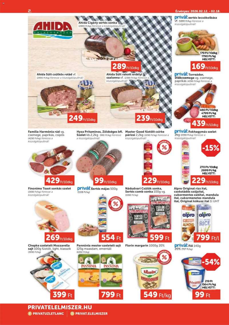 PRIVÁT Aktuális szórólap MAX 2 oldal