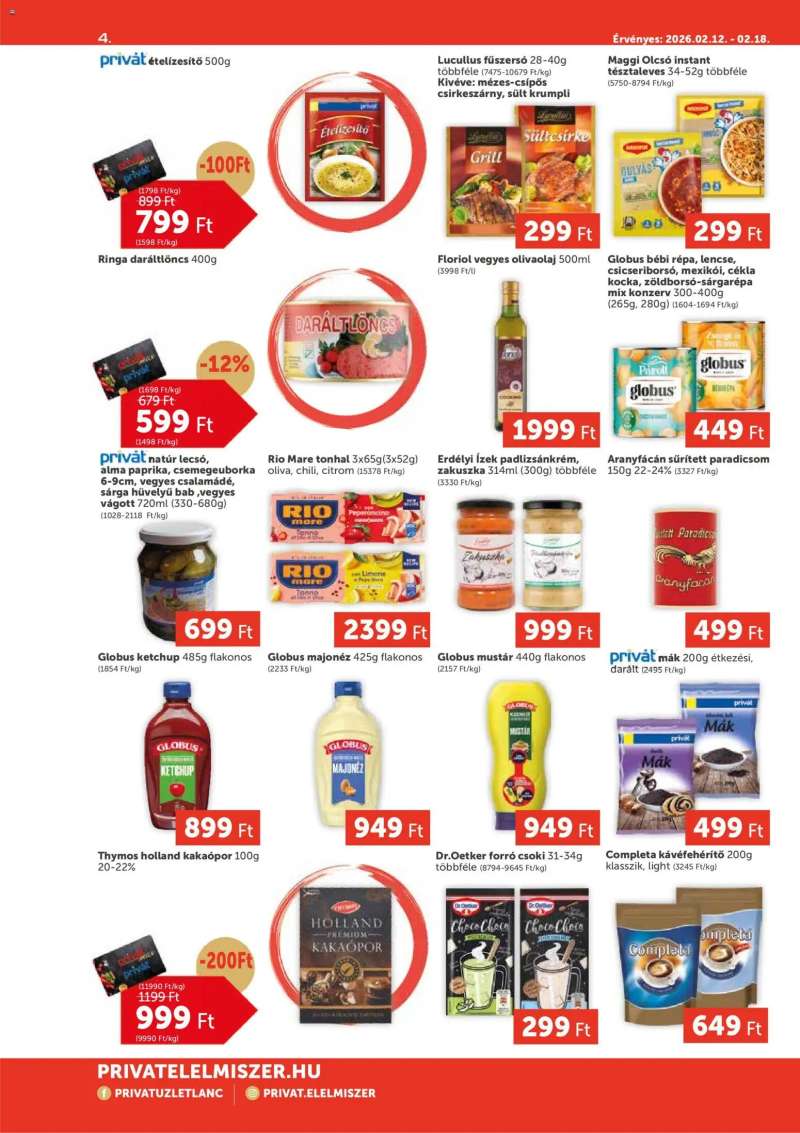 PRIVÁT Aktuális szórólap MAX 4 oldal