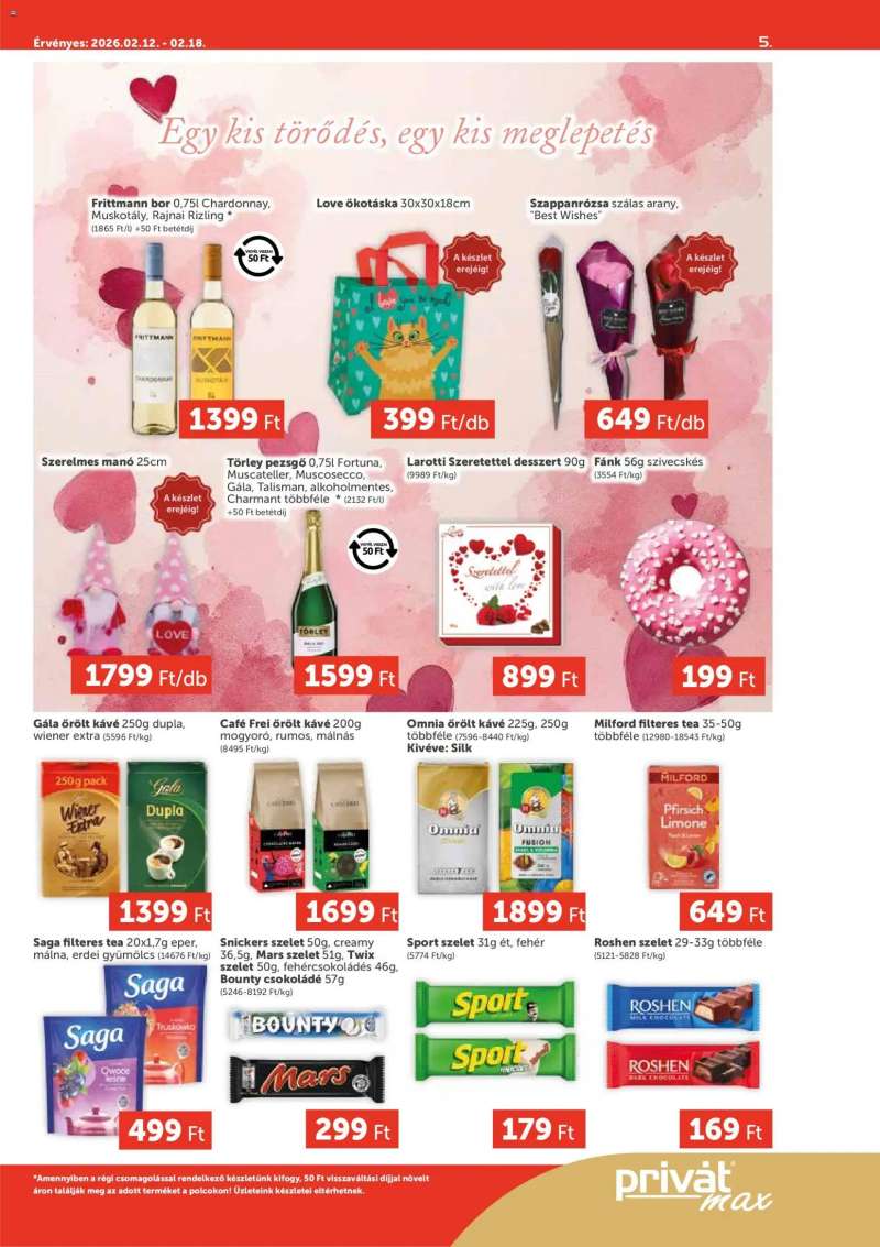 PRIVÁT Aktuális szórólap MAX 5 oldal