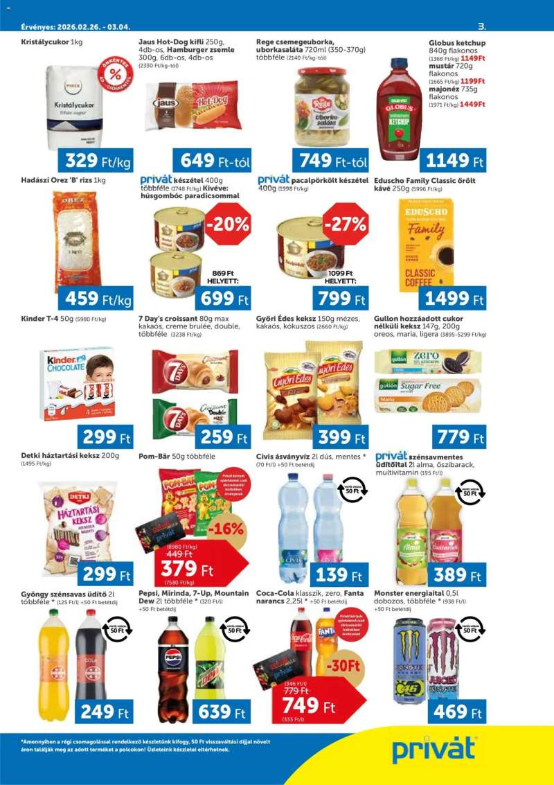 PRIVÁT Akciós újság PRIVÁT 3 oldal