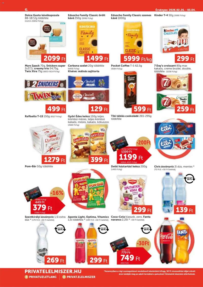 PRIVÁT Aktuális szórólap MAX 6 oldal