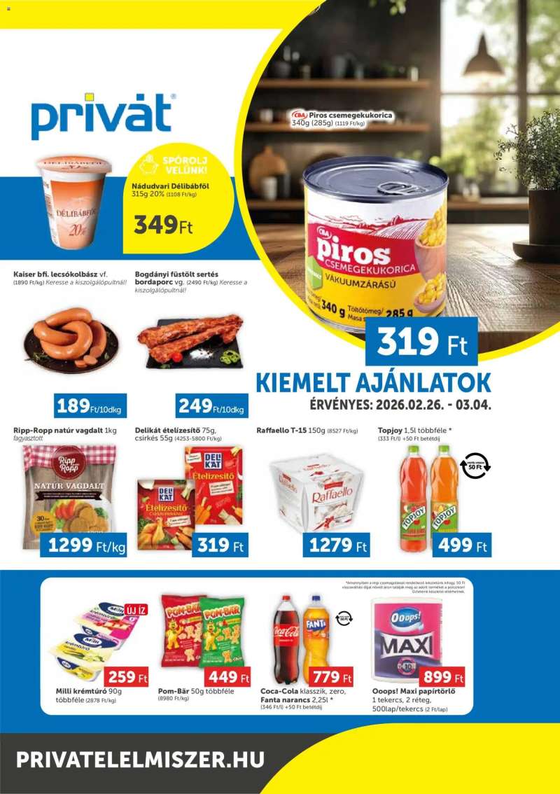 PRIVÁT Déli vármegyék 1 oldal