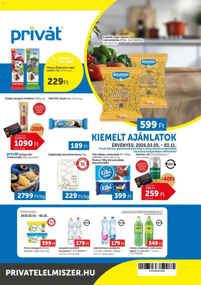 PRIVÁT PRIVÁT akciós újság 1 oldal