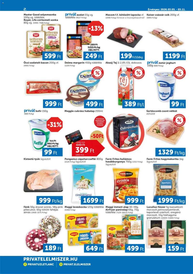 PRIVÁT PRIVÁT akciós újság 2 oldal