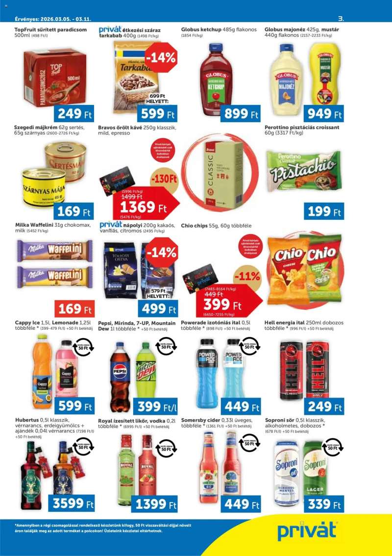 PRIVÁT PRIVÁT akciós újság 3 oldal