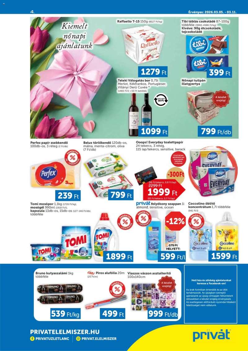 PRIVÁT PRIVÁT akciós újság 4 oldal