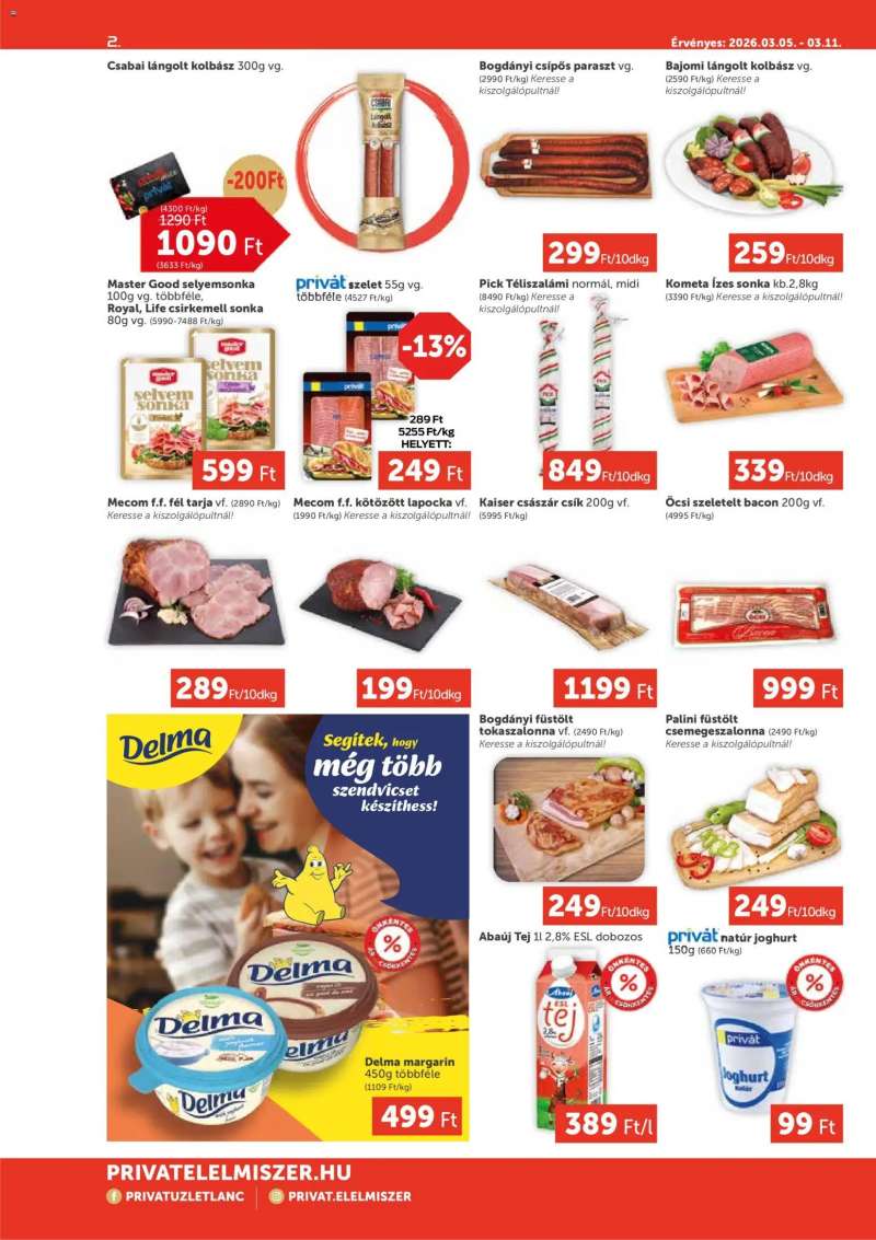 PRIVÁT PRIVÁT Aktuális szórólap MAX 2 oldal