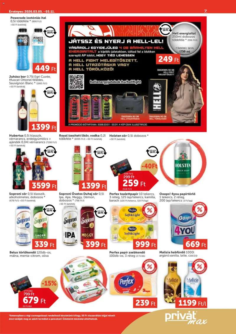 PRIVÁT PRIVÁT Aktuális szórólap MAX 7 oldal