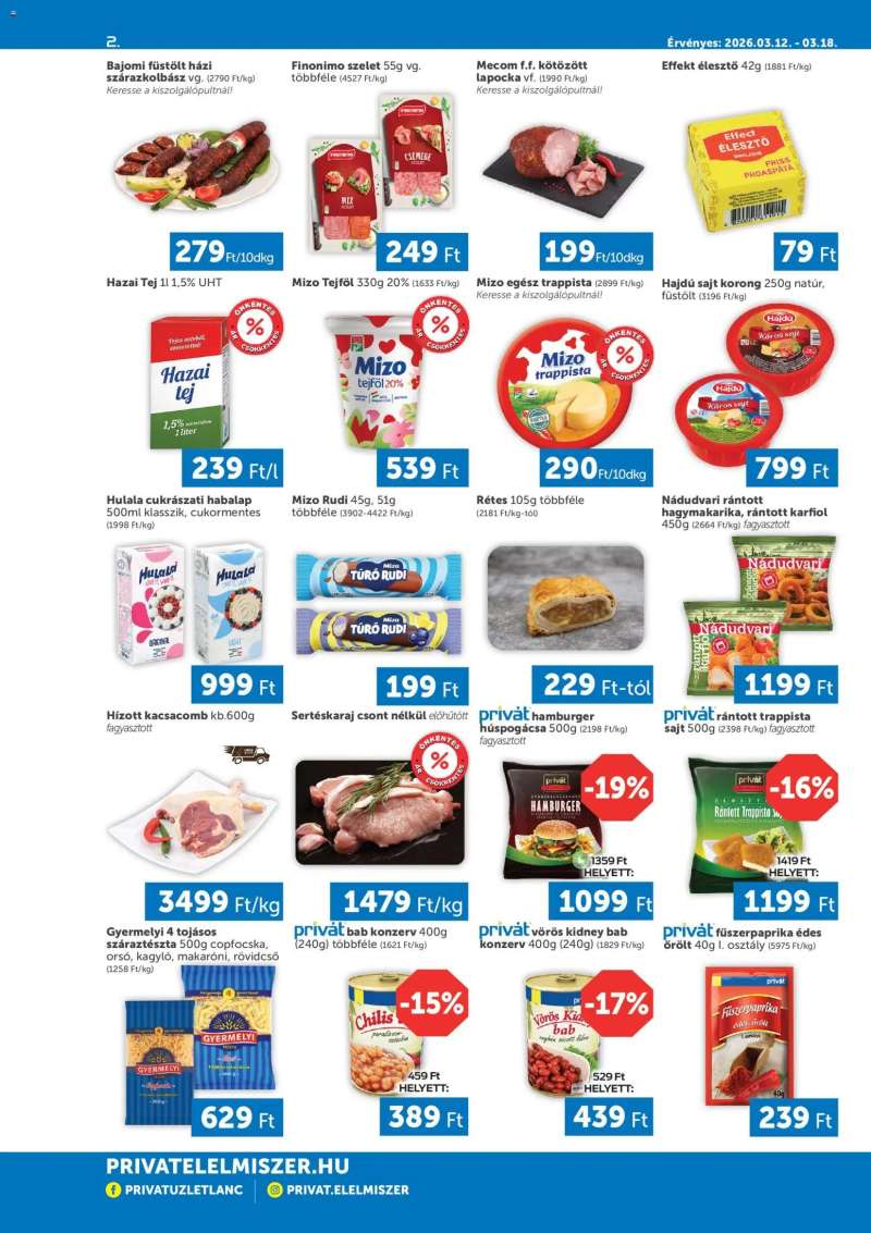 PRIVÁT PRIVÁT akciós újság 2 oldal