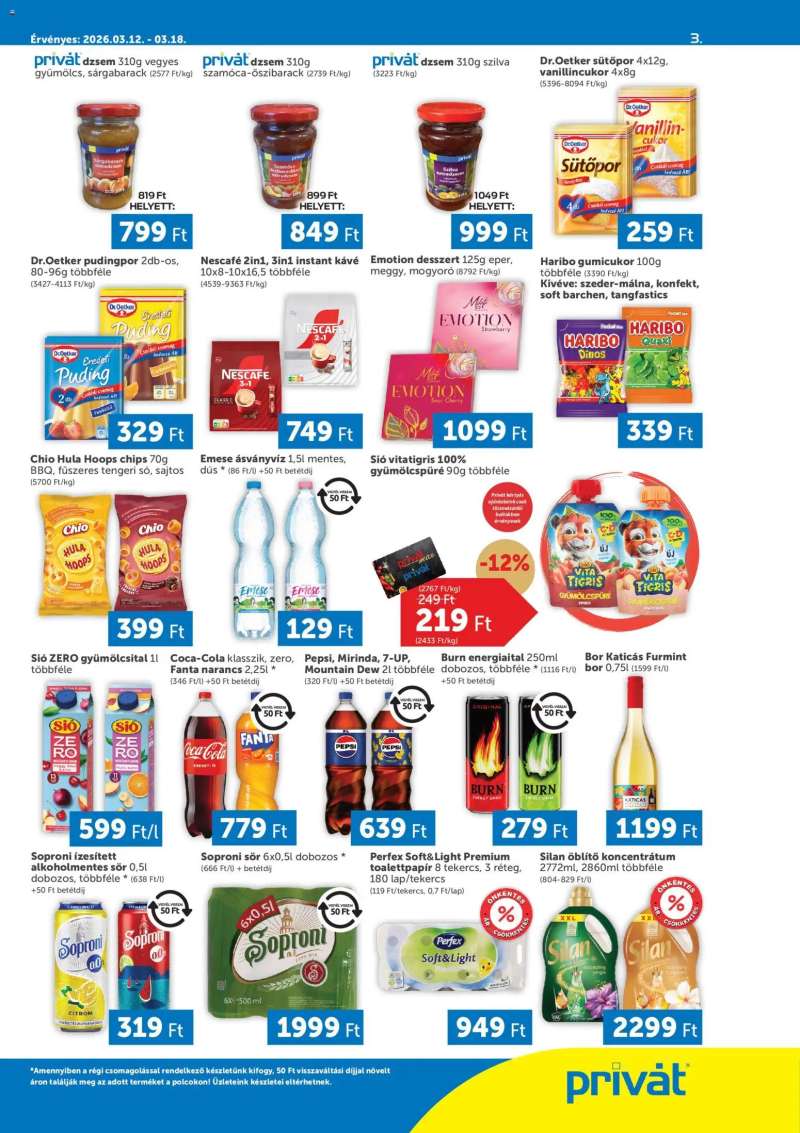 PRIVÁT PRIVÁT akciós újság 3 oldal