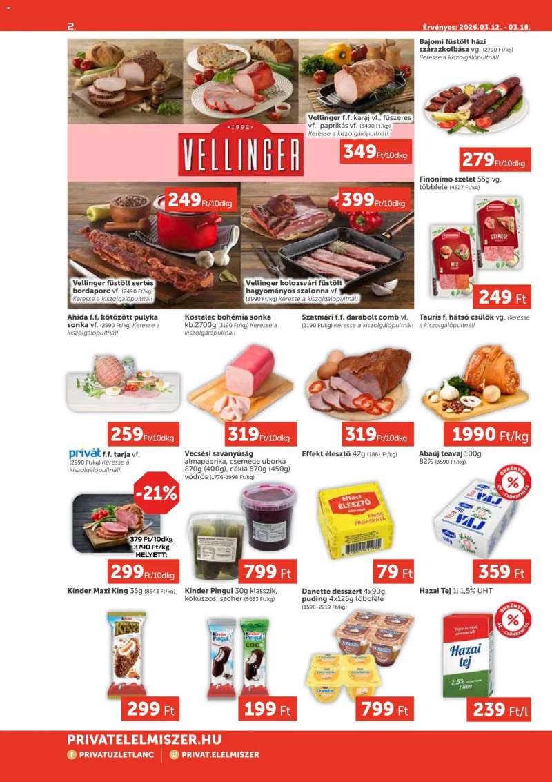 PRIVÁT PRIVÁT Aktuális szórólap MAX 2 oldal