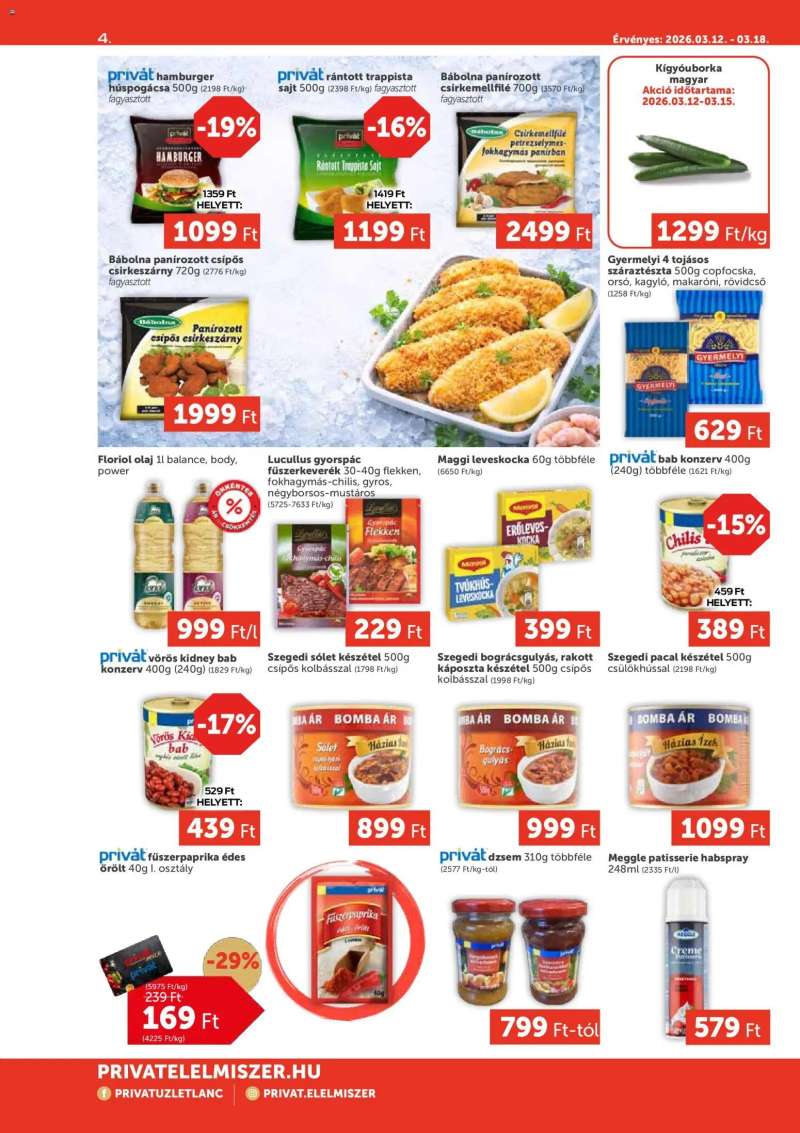 PRIVÁT PRIVÁT Aktuális szórólap MAX 4 oldal