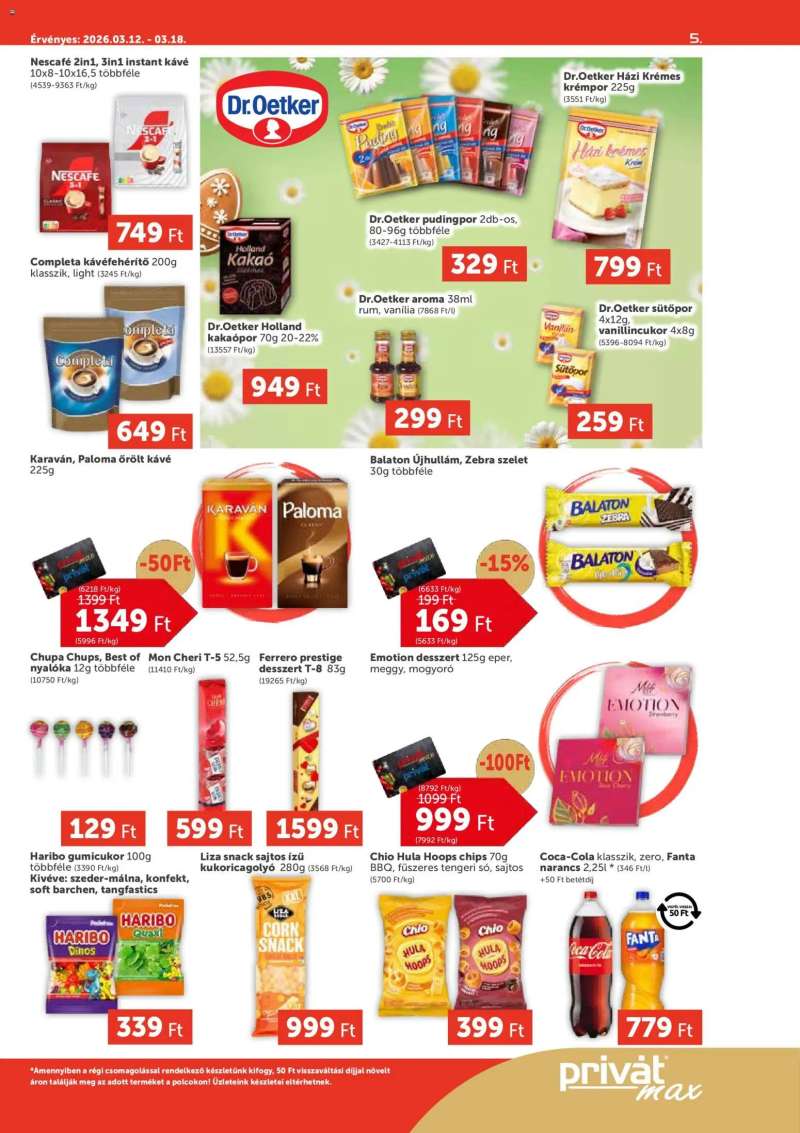 PRIVÁT PRIVÁT Aktuális szórólap MAX 5 oldal