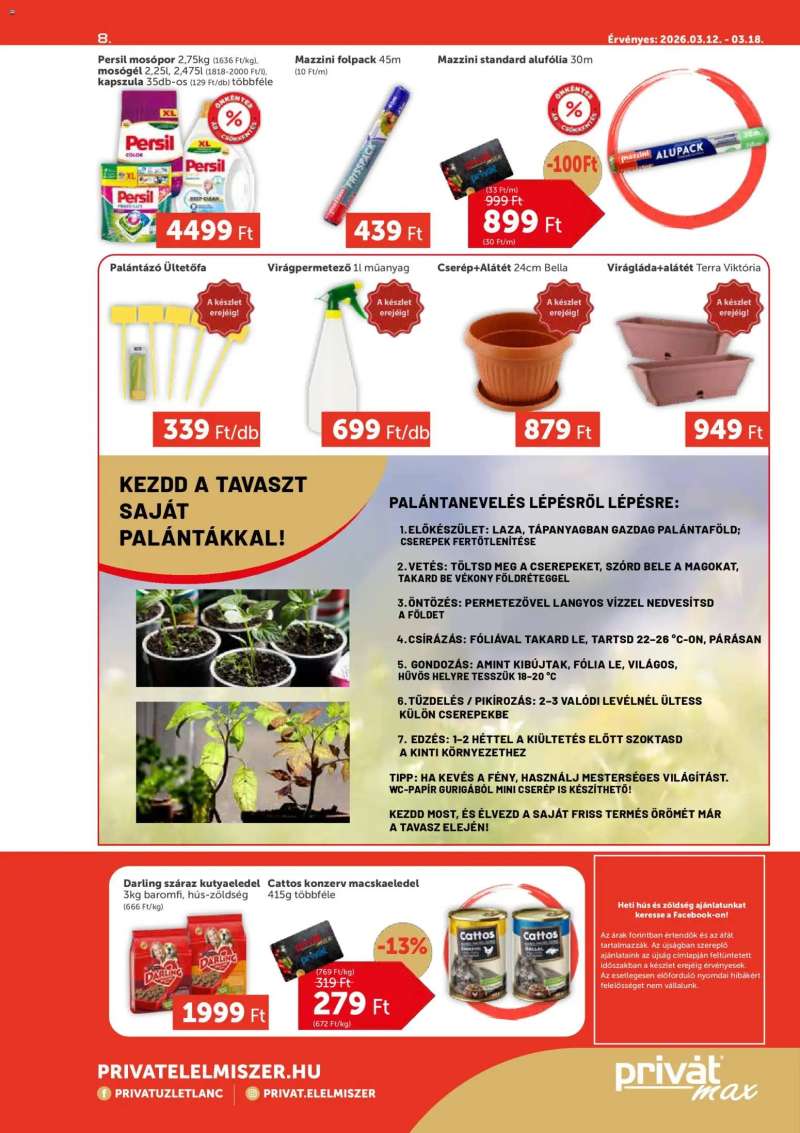 PRIVÁT PRIVÁT Aktuális szórólap MAX 8 oldal