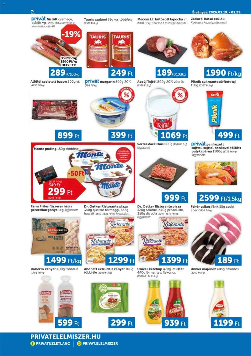 PRIVÁT PRIVÁT akciós újság 2 oldal