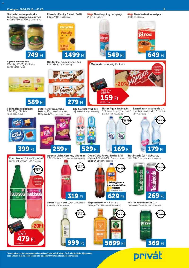 PRIVÁT PRIVÁT akciós újság 3 oldal