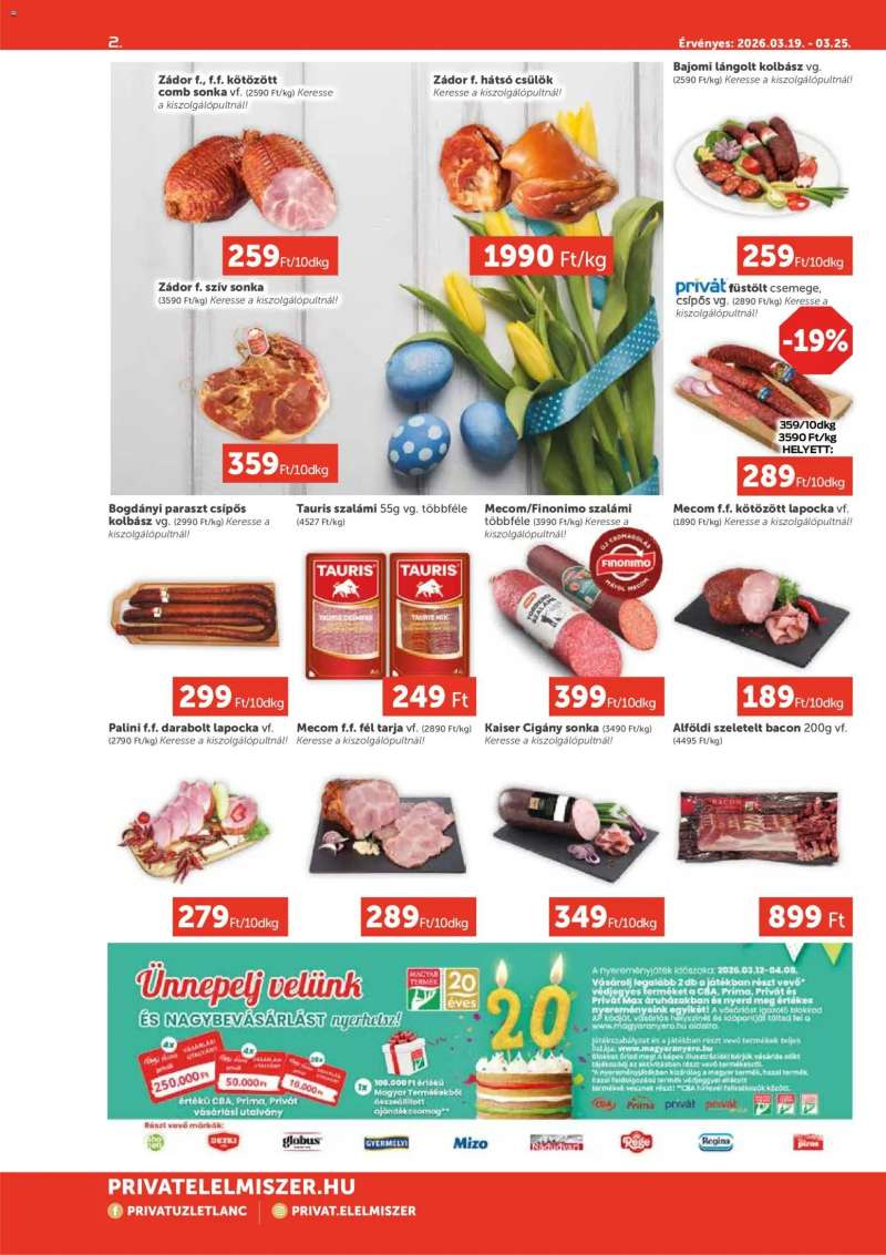 PRIVÁT PRIVÁT Aktuális szórólap MAX 2 oldal