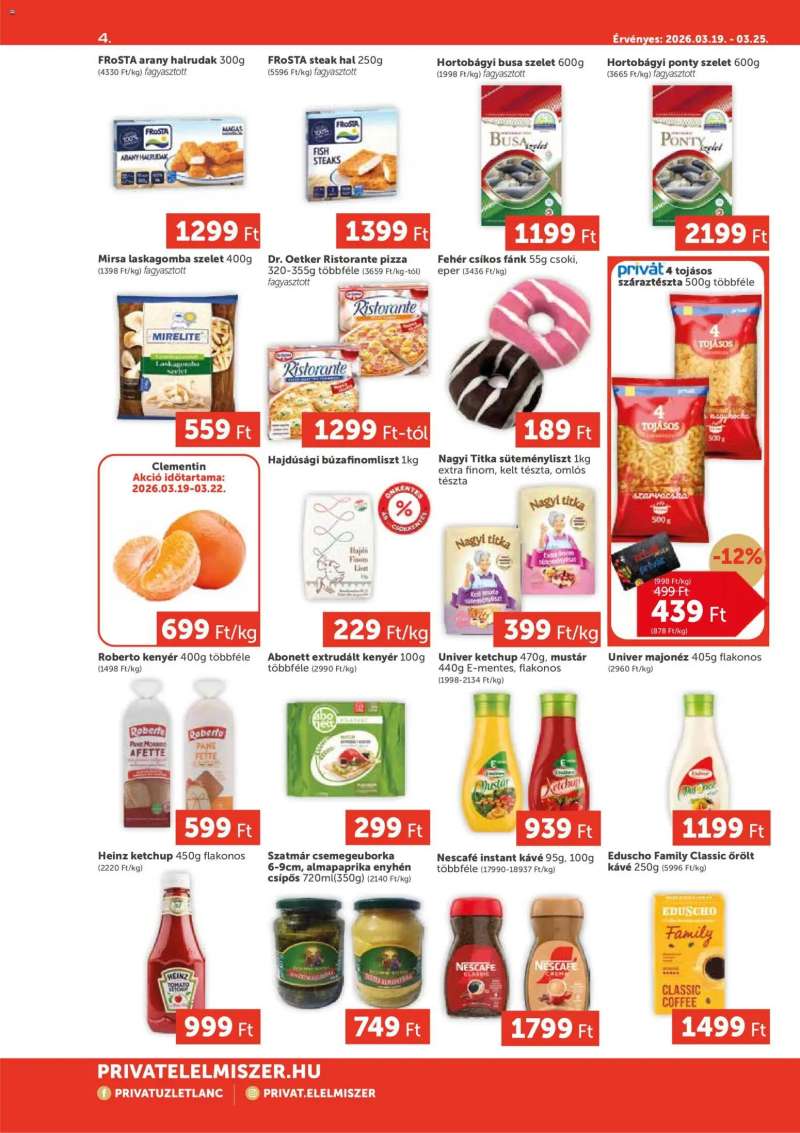 PRIVÁT PRIVÁT Aktuális szórólap MAX 4 oldal