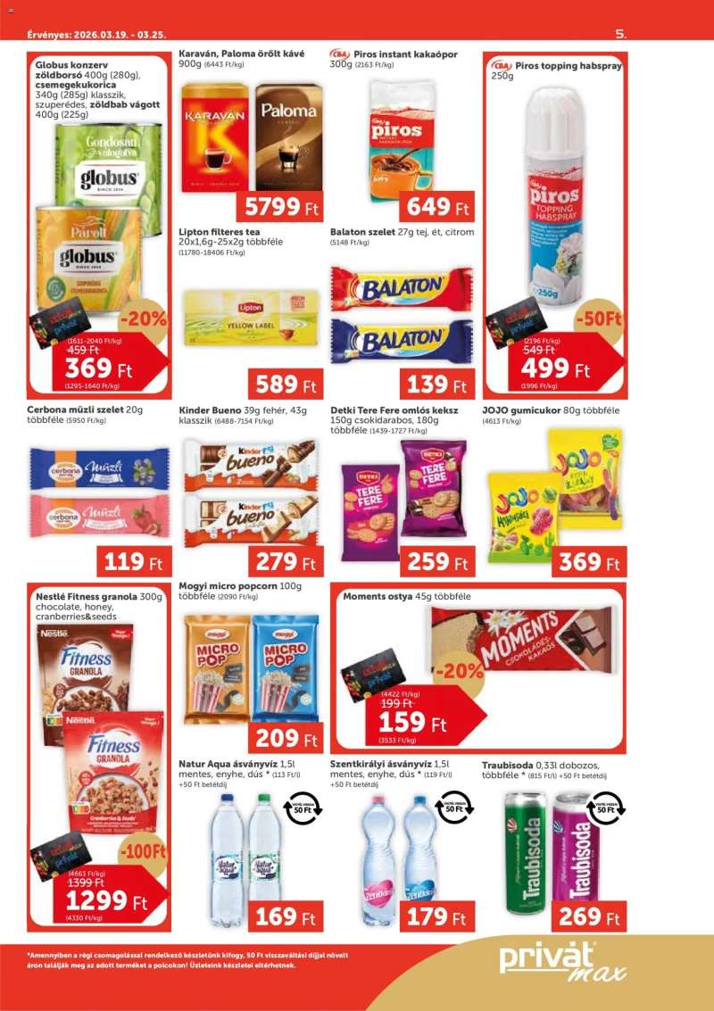 PRIVÁT PRIVÁT Aktuális szórólap MAX 5 oldal