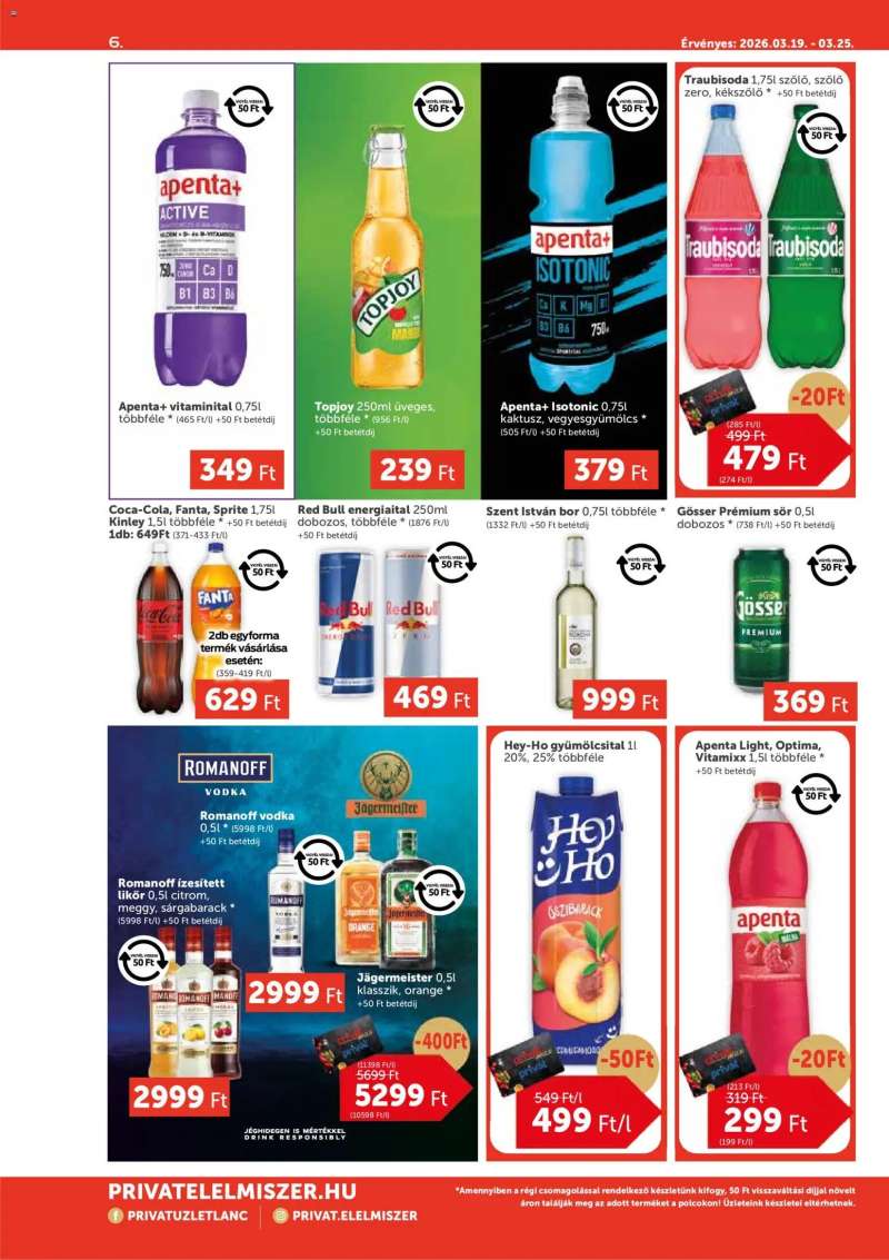 PRIVÁT PRIVÁT Aktuális szórólap MAX 6 oldal