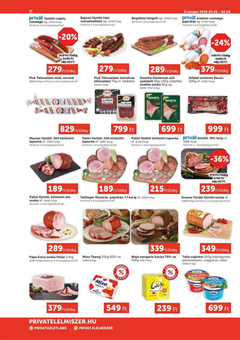 PRIVÁT PRIVÁT Aktuális szórólap MAX 2 oldal