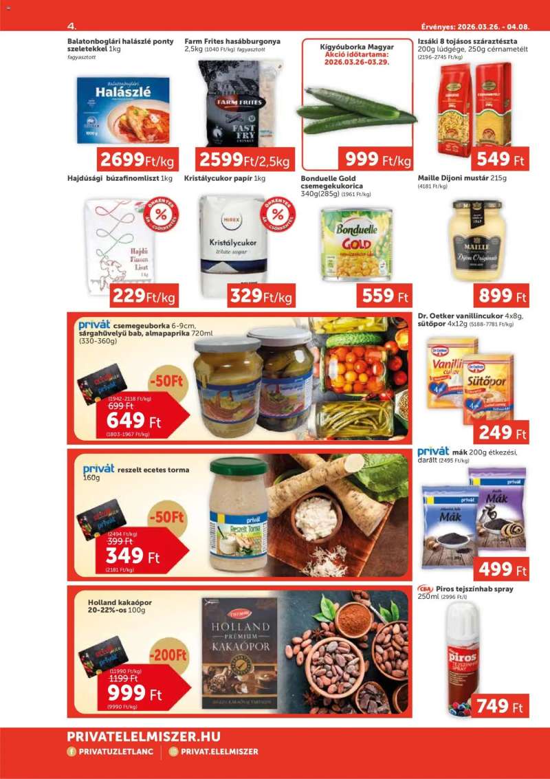 PRIVÁT PRIVÁT Aktuális szórólap MAX 4 oldal