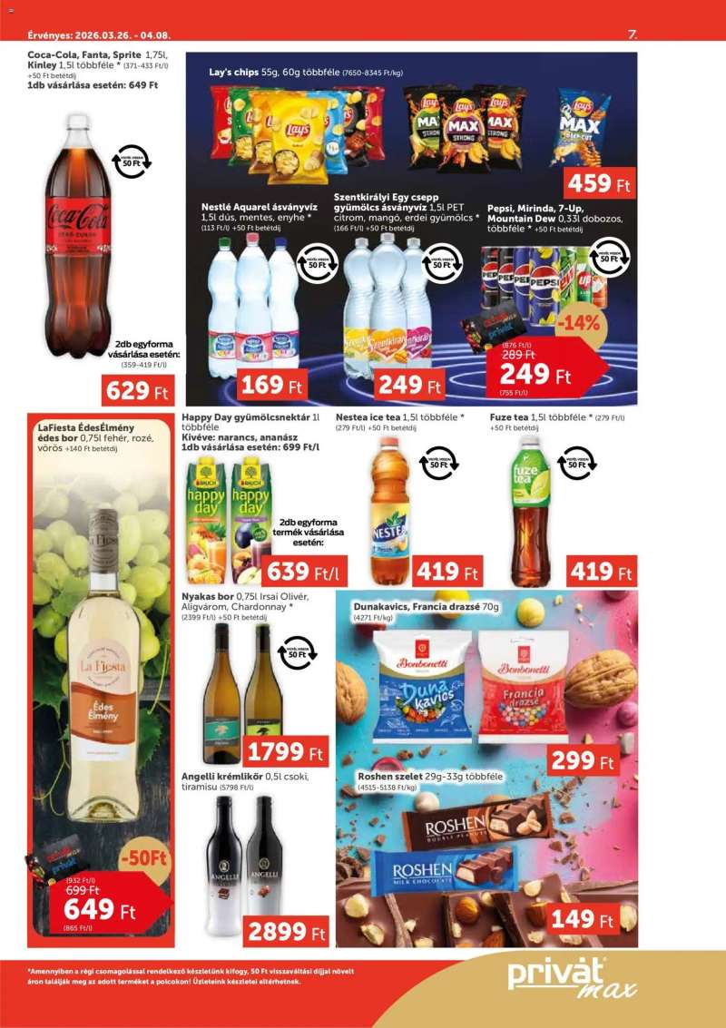 PRIVÁT PRIVÁT Aktuális szórólap MAX 7 oldal