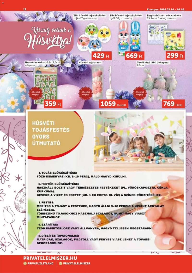 PRIVÁT PRIVÁT Aktuális szórólap MAX 8 oldal