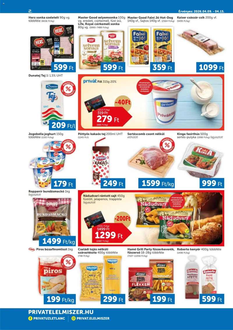 PRIVÁT PRIVÁT akciós újság 2 oldal