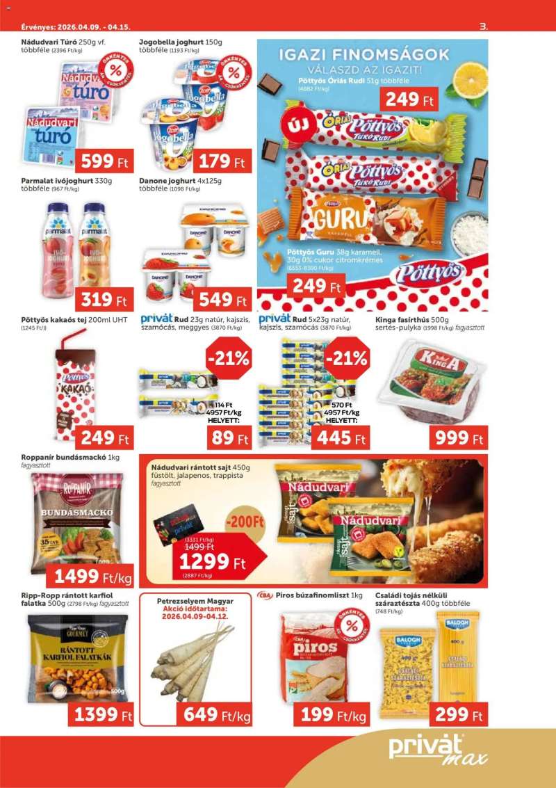 PRIVÁT PRIVÁT Aktuális szórólap MAX 3 oldal