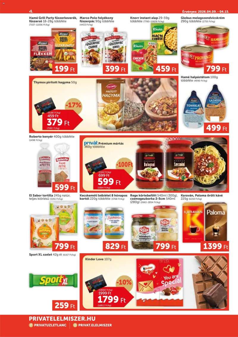 PRIVÁT PRIVÁT Aktuális szórólap MAX 4 oldal