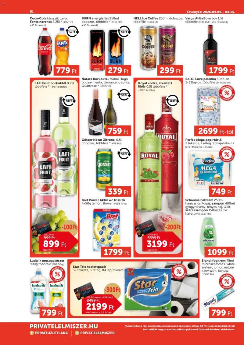 PRIVÁT PRIVÁT Aktuális szórólap MAX 6 oldal