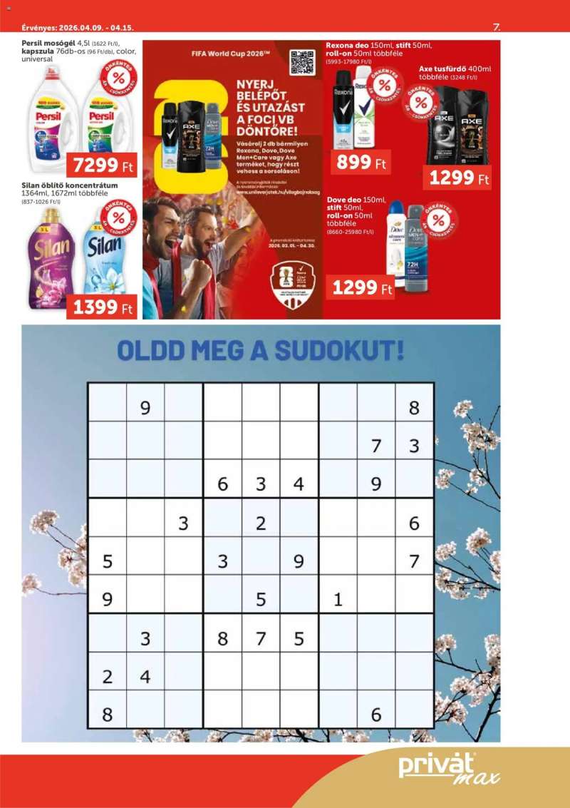 PRIVÁT PRIVÁT Aktuális szórólap MAX 7 oldal