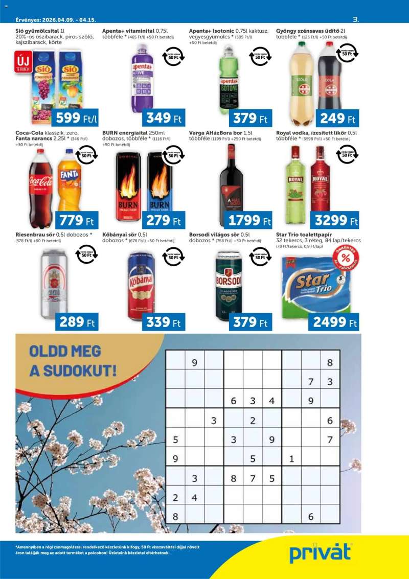 PRIVÁT PRIVÁT Déli vármegyék 3 oldal