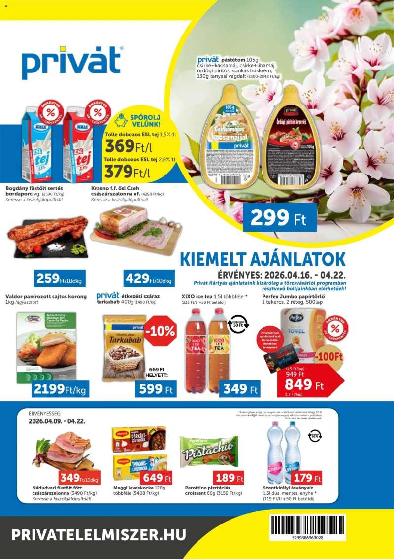 PRIVÁT PRIVÁT akciós újság 1 oldal