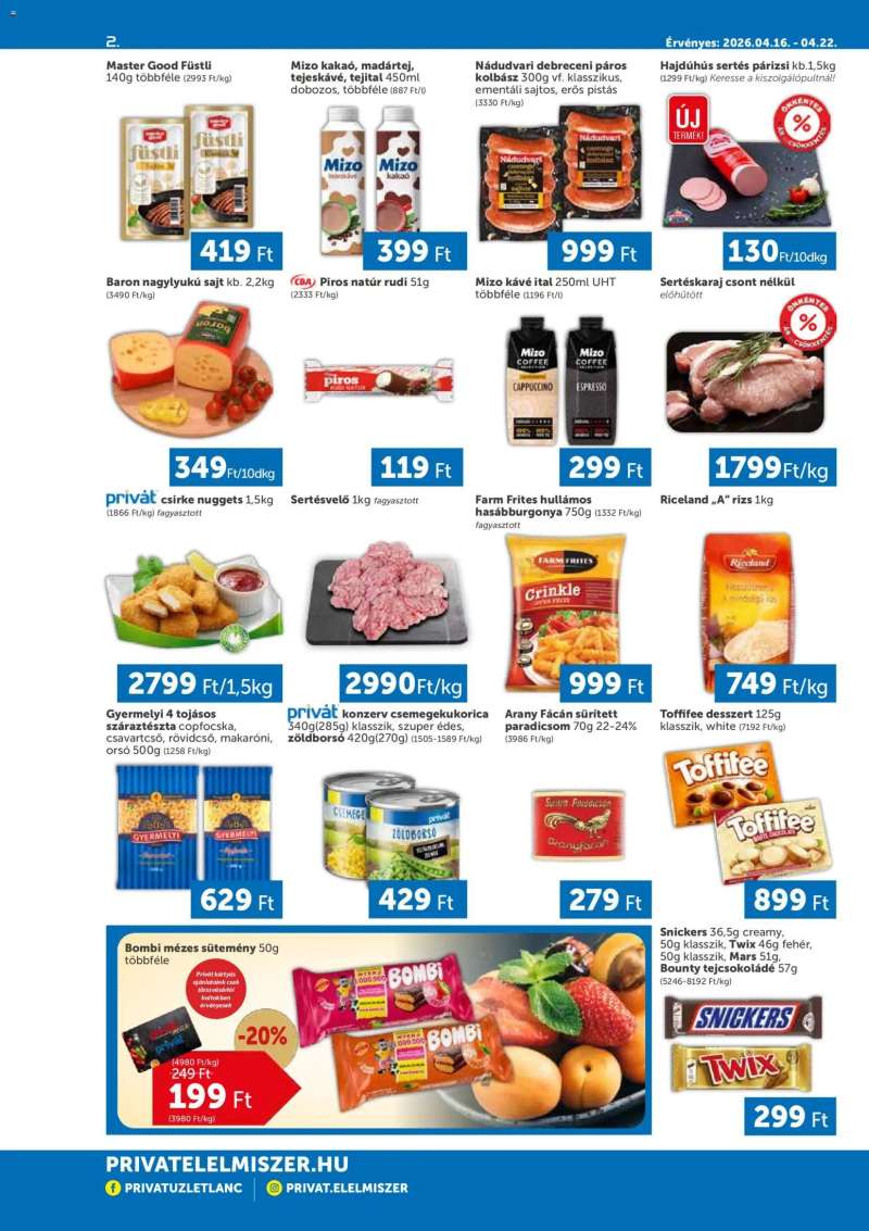 PRIVÁT PRIVÁT akciós újság 2 oldal