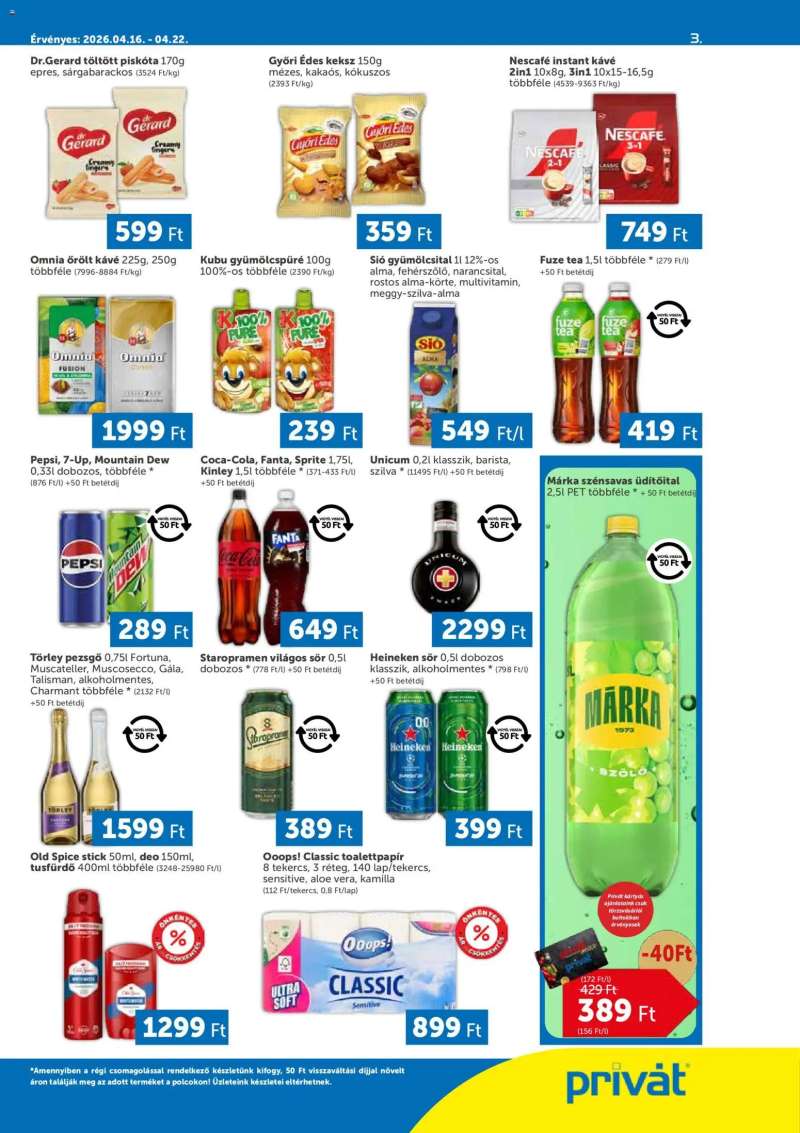 PRIVÁT PRIVÁT akciós újság 3 oldal