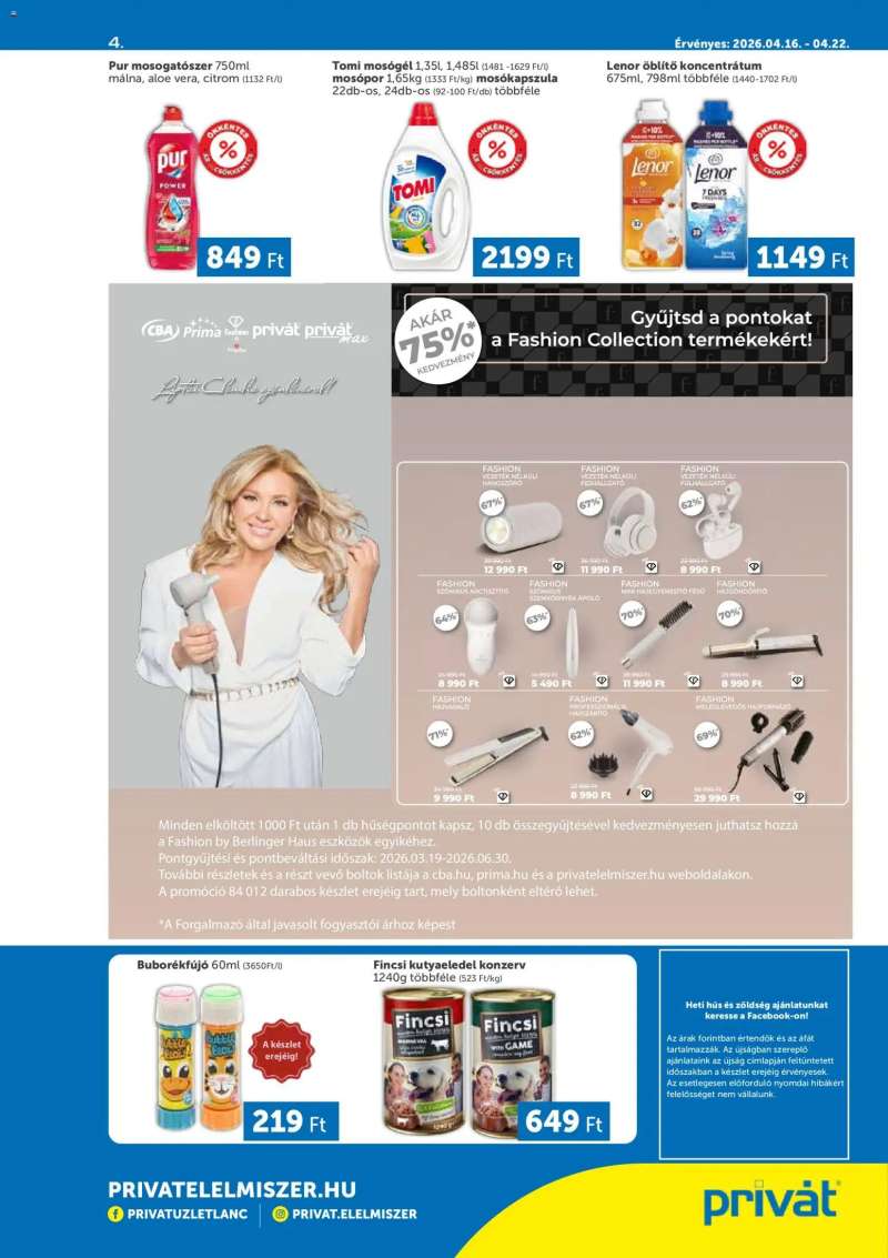 PRIVÁT PRIVÁT akciós újság 4 oldal