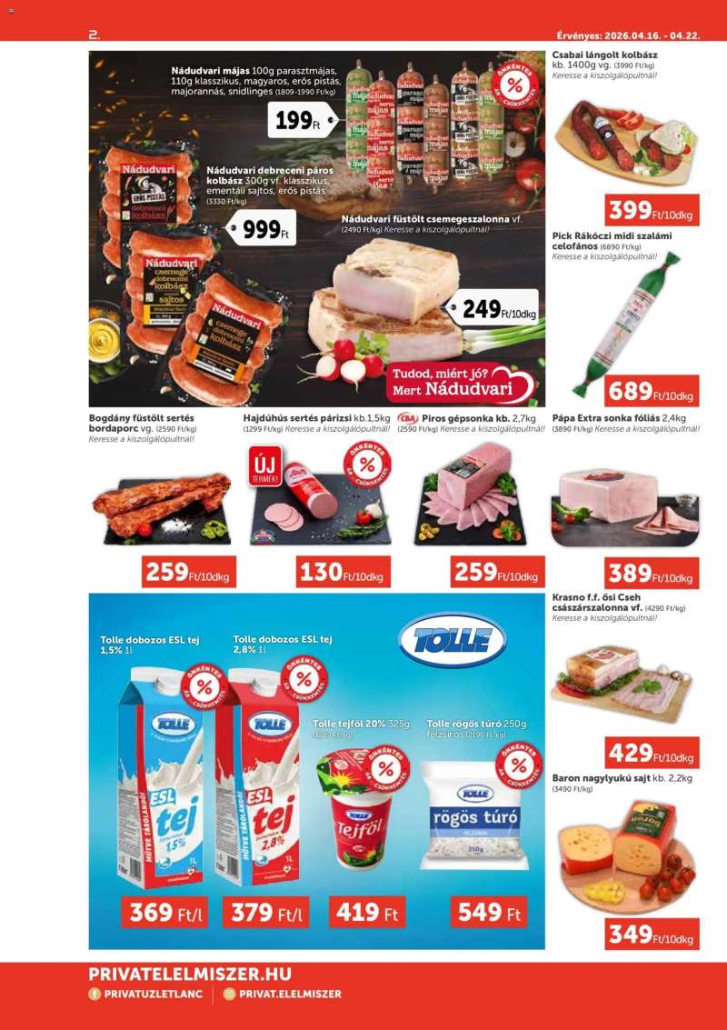 PRIVÁT PRIVÁT Aktuális szórólap MAX 2 oldal